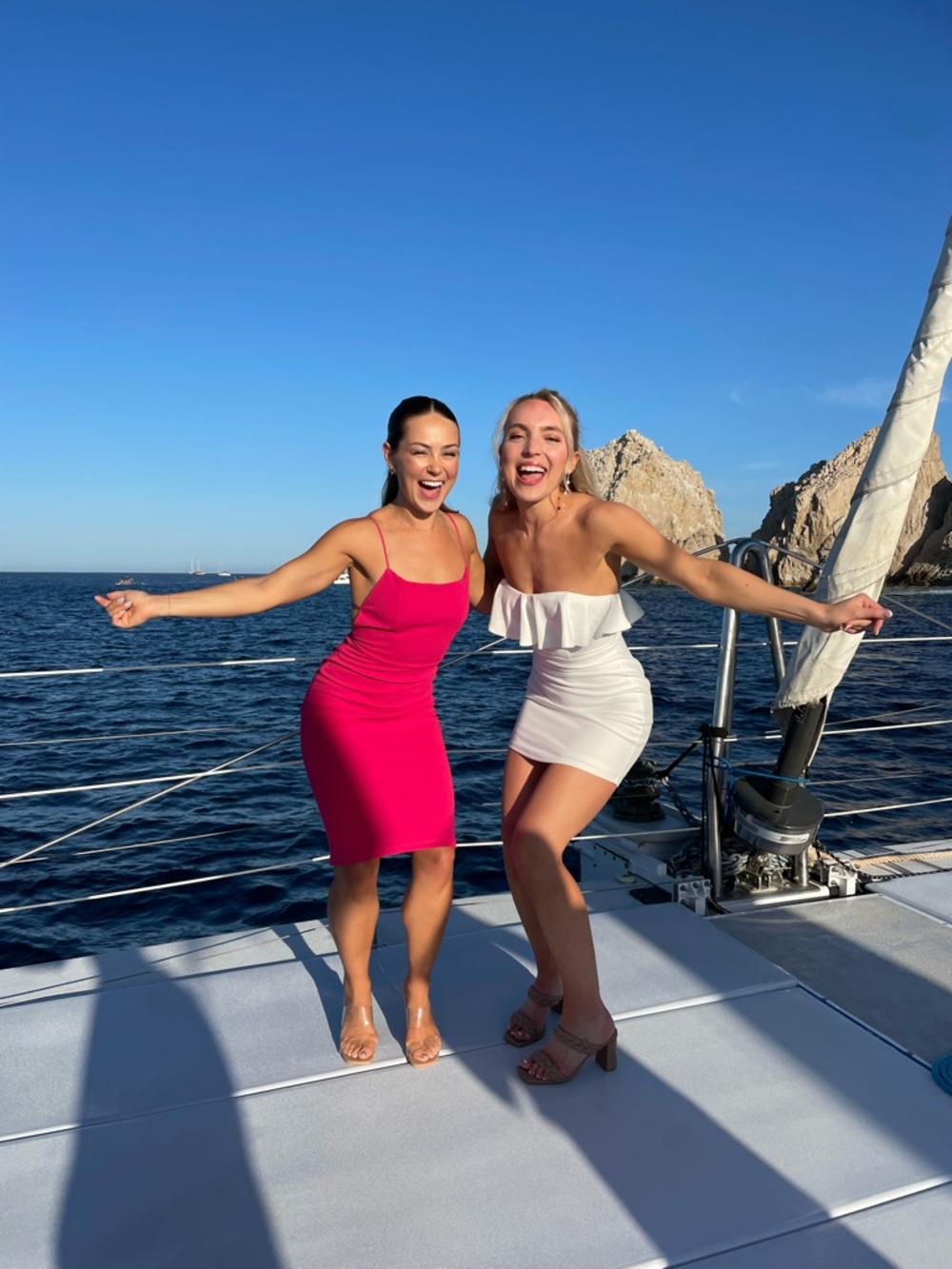 Lulu's Hot Pink Midi Dress